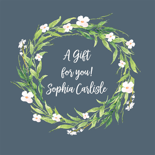 Spring Wreath Square Gift Stickers